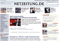 Aufgeräumt. Die Netzeitung, Version 2007
Screenshot: Archiv Netzpresse