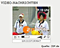 Stündlich, aber nicht unbedingt zur vollen Stunde: ZDF-Nachrichten im Daumennagel-Format bei Zeit Online.
Screenshot: zeit.de
