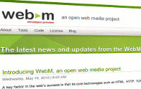 Googles WebM-Homepage
Screenshot: webmproject.org