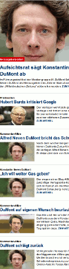 Nur ein Kopf im Medienressort von Focus Online. Ach nein, ein Hubert Burda ist auch dabei.
Screenshot (Ausschnitt, unmontiert)