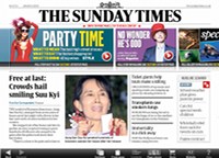 Die neue iPad-App der Sunday Times - erst im Dezember gelauncht und von einem Evaluierungs-Service namens iMonitor netterweise prompt zur besten Magazin- und Zeitungs-App 2010 gekürt.
Screenshot: iTunes Store