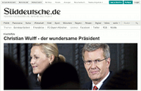 Der Bundespräsident mit Frau im neuen Layout von Süddeutsche.de
Screenshot: Netzpresse