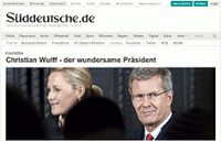 Der Bundesprsident mit Frau im neuen Layout von Sddeutsche.de
Screenshot: Netzpresse