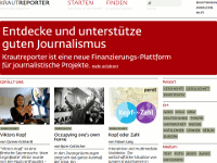 Moderne Website: krautreporter.de